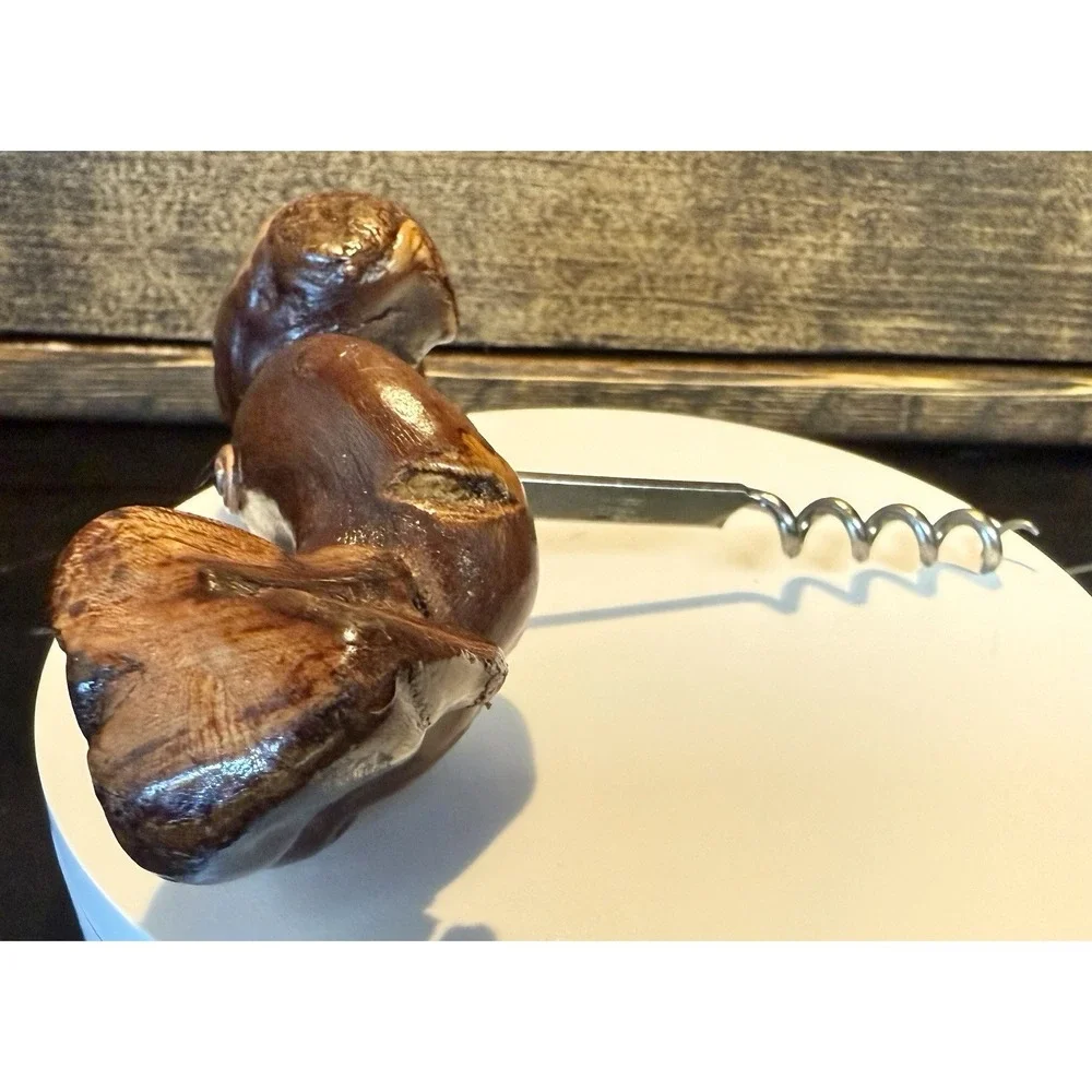 Burl Grape Vine Root Wood Cork Screw Wine Bottle Opener Brown Bar 6